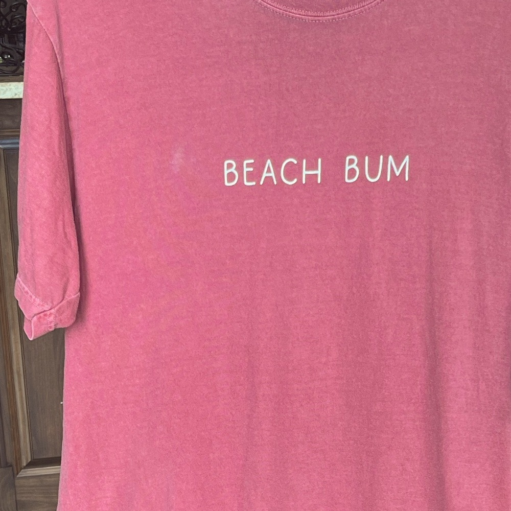 Beach Bum Comfort Colors T Shirt Oversized Large - Picture 8 of 8